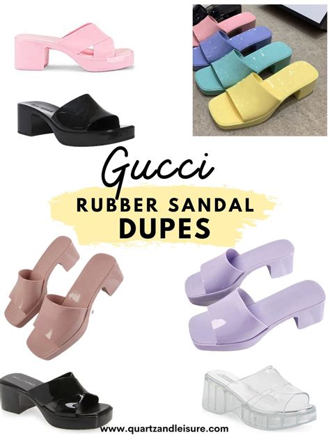 gucci rubber sandal dupe|gucci mules knock off.